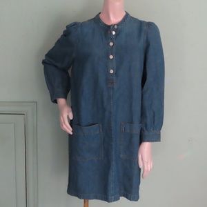 Madewell Denim Shirtdress Popover Patch Pockets S